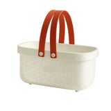 Plastic Storage Shower Basket with Handle Large Capacity Drainage Toiletry Organizer Bin for V1294-YM0901-3112230104211