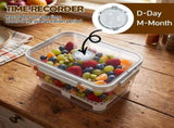 Large Bread Box with Sealed Lid With Time Recording Function Inner Draining Board Layout for Kitchen V1369-AZ3-W-12592