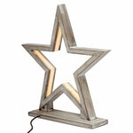 33cm Bamboo Star LED Table Lamp Light Modern Bedside - Antique Timber V563-75143