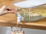 Transparent 4 Liter Refrigerator Cold Drink Dispenser, Juice & Fruit Infuser Water Pitcher, Spigot V888-ELOSUNG13404