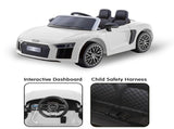 Kahuna R8 Spyder Audi Licensed Kids Electric Ride On Car Remote Control White CAR-SPD-WH