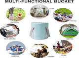 2 Pack Collapsible Foot Soak Buckets, Deep Foot Bath Basins With Non Slip Bottom And Water Level V1237-ZY-807-324