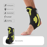 1 Pair Black And Yellow Adjustable Ankle Brace - Compression Support for Running, Sports, and Ankle V888-ELOSUNG21078