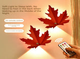 2 Pcs Maple Leaf Smart LED Night Light Battery-Powered Motion Sensor with Remote Control & Color V888-ELOSUNG36886