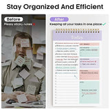 6Pack To Do List Notepad, Undated Daily Planner for Work and Goal Setting Greenery Sway, 52 Sheets, V1107-121-90338-PUR-6PACK