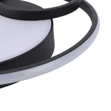 Modern LED Ceiling Light Dimmable Contemporary Black Flush Mount Ceiling Light Fixture for Bedroom V1294-YM0901-3119240065411