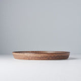 Plate High Rim 25cm Toffee Glaze V637-C0537