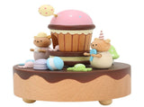 Music Box Bear and Dessert House Shape Valentine's Day Gifts Home Decoration Wooden Crafts V1294-YM0901-3115210087711