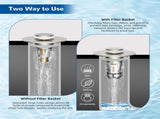 Upgraded 3 in 1 Bathroom and Kitchen Sink Drain Strainer V1258-DP02-C-830