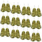 Yellow Metallic Cheerleading Pom Poms – Set of 12 with Easy-Grip Handles Australia Day V563-18200_07_12X