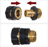Garden Hose Quick Connector Brass Bulkhead Fitting V1258-DP02-C-198
