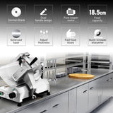 EuroChef Commercial 10 Meat Slicer Food Cutting Machine Electric Deli Shaver V219-COKCMSEUCA103