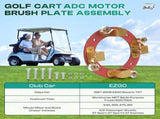 ADC Motor Brush Plate Assembly with Springs, Fits Club Car Electric Golf Cart 1021861-01, EZGO V1259-DP01-A-5451