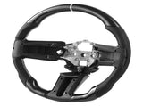 Steering Wheel for 2010-2014 Ford Mustang, Carbon Fiber Steering Wheel D-Shaped Flat-Bottom, Leather V952-QCFXPZYFTMUSW6W31001V0