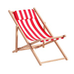 Gardeon Outdoor Deck Chair Wooden Sun Lounge Folding Beach Patio Furniture Red WOOD-B-BC-6021T-RW