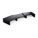 CARLA HOME Dual Monitor Stand Riser, Adjustable Length and Angle, Black LSB-36578