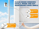 Lightweight Interior & Exterior Window Cleaner with 110cm Extendable Aluminium Pole & 3 Cleaning Pad V888-ELOSUNG55116-2