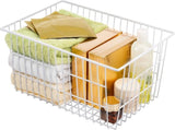 2Pcs Wire Storage Baskets,Metal Storage Basket for Organizing,White Wire Storage Freezer Baskets for V1189-WXFWAL-20260319-00102