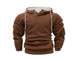 Men'S Casual Hoodie Color Block Sweatshirt Pullover Hoodie Australian - navy blue - Size L V1106-M-APP-84895-NAVY-LAULEU50