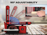 BAUMR-AG Bench Belt and Disc Sander Combo, 100mm Linisher 150mm Disc, S1 Rated 400W Brushless V219-SNDBELBMS55A