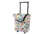 Foldable Shopping Cart for Groceries with Wheels 360 Degree Rolling Swivel Grocery Cart Oxford V1294-YM0901-3111240168912