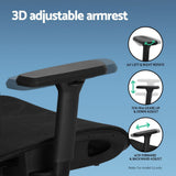 Artiss Ergonomic Office Chair Recline Black OCHAIR-H-FZ20-BK