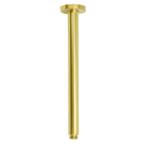 WELS 10" Round Stainless Steel Shower Head Extension Ceiling Arm Set Brushed Gold V1233-A511300GKSR110G
