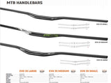 Satori EVO 35 Large - 355mm Rise Handlebar - Black MTB Trekking Universal 780mm Long V382-SATORIEVO35LARGE
