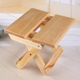 Solid Wood Folding Step Stool For Home, Play, Fishing, Garden, 24X19X17.8 Cm V1188-MS-227-2212