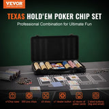 Poker Chip Set, 300-Piece Poker Set, Complete Poker Playing Game Set with Carrying Case, Heavyweight V952-PKCMTZCLAY308AR11V0