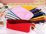 Canvas Makeup Bags, 30 Pcs Travel Cosmetic Bags Bulk, Multipurpose Plain Toiletry Zipper Pouches V1258-DP02-C-3221