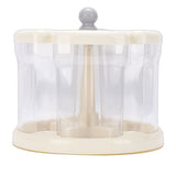Rice Dispenser 5 Grid Food Grade PP PET Airtight 360&deg Rotating Grain Storage Bin for Red Green V1294-YM0901-3118260016712