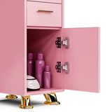 Pink Manicure Table with Electric Dust Collector and Storage, 108x45x77cm V178-59326