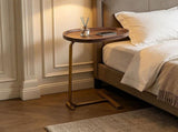 Modern Oval Side Table Gold Base Sofa End Table V63-955151