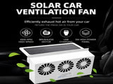 Black Solar Rechargable Triple Outlet Car Window Ventilation and Exhaust Fan - 4500 RPM Air V888-ELOSUNG55098-1