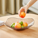 3 Pack Fruit Bowl Wave Edged Clear Plastic Serving Bowls Modern Clear Plastic Salad Bowls Fruit V1192-AZ-W-35687