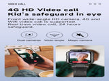Smart Kids Phone Watch - GPS Tracker Video Call Smartwatch with AI Functions Android OS - Detachable V1258-SMARTWATCH-01-BLU
