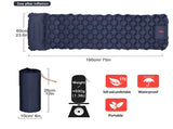 Ultralight Camping Sleeping Pad Built-in Foot Pump, Integrated Pillow Compact, Waterproof for V1107-CS-CQCD