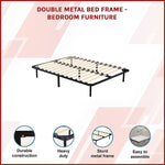 Double Metal Bed Frame - Bedroom Furniture V63-799507