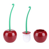 Cherry - Shape Cleaning Toliet Brush Holder Standing Set Lavatory Bathroom Tool V1294-YM0722-JY02067