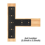 T Shape Steel Flat Bracket with Powder Coating as Mending Plate, Joining Connecting V1192-AZ-W-5217