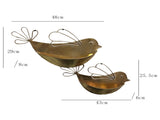 Set 2 Nested Lustre Gold Wall Planters 8x29cm V637-97020PLN