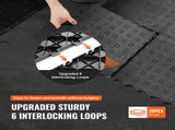 Garage Tiles Interlocking, 12 x 12 x 0.53 inch 50 Pack Garage Floor Covering Tiles, Non-Slip V952-CKDDHSJ501212XQF0V0