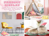 4 Pcs Flower Floor Pillows Cute Plush Flower Throw Pillows Daisy Floor Seat Cushion Chair Pads for V1258-DP02-WO-46