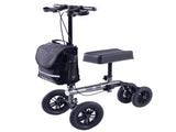 EQUIPMED Knee Scooter Walker, 10 inch Tyres Dual Brakes Bag - Broken Leg Ankle Foot Mobility V219-HELKNSEQS2TA