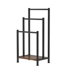 3 Tier Towel Rack Rail Freestanding Holder Bathroom Organizer Laundry Drying Bar TW-C-FS40-BK