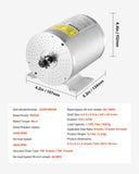 VEVOR 1800W 48VElectric Brushless DC Motor Kit with Upgraded Speed Controller V952-ZLWSDJTJ1800ZH5ULV3