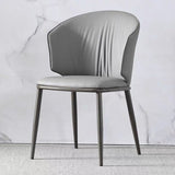 VELLUTO Modern Armless Upholstered Side Chair with Metal Legs for Kitchen & Dining Set of 2 V255-VE-DICH-GREY-679
