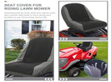 Tractor Seat Cover Black Lightweight Dust-Proof Mesh and Oxford Cloth V1366-AZ2-W-14049