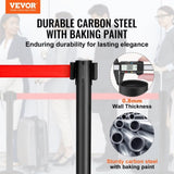 Crowd Control Stanchions, 2-Pack Crowd Control Barriers, Carbon Steel Baking Painted Stanchion Queue V952-ZGGLZHSTZX2JQGN8RV0